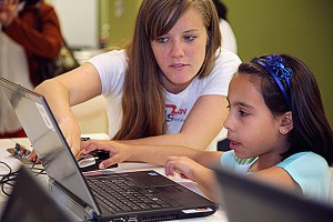 User testing with kids. Photo by Digital.Gov