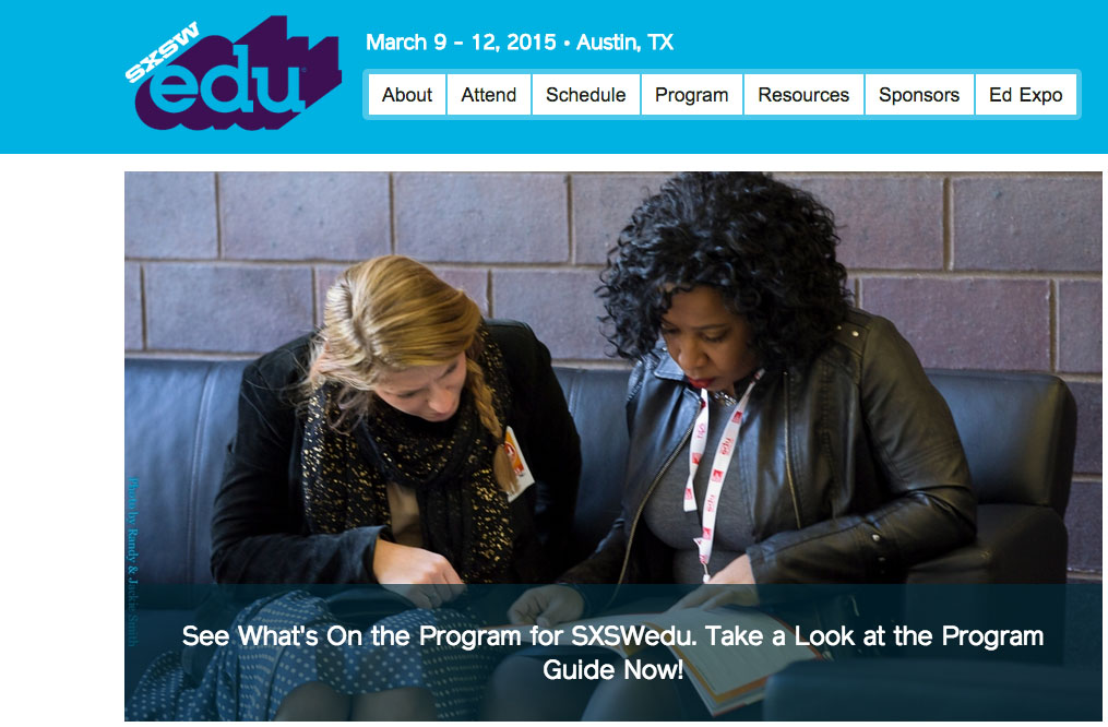 The SXSW Edu site has a full rundown of the hundred of panels planned for next week.